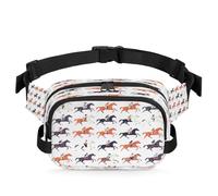Horse Racing Jockey Waist Bag Multifunction Pack for Travel Sport Running Fanny Pack Bumbag Pouch Purse Belt Bag for Women Men Kids Girls Boys