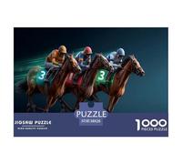 Horse Racing Puzzles 1000 Piece for Adults Child Puzzle Impossible Puzzle Family Activity Puzzles Educational Game 38x26cm/1000pcs