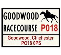 Horse Racing Road Signs (Goodwood) S 8X12 Inches