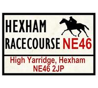 Horse Racing Road Signs (Hexham) 8X12 Inches