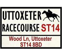 Horse Racing Road Signs (Uttoxeter) Gift 8X12 Inches