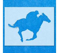 Horse Racing Silhouette Stencil, Mylar Airbrush Painting Wall Art Crafts