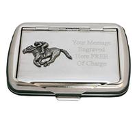 Horse Racing Tobacco Tin with Free Engraving Gift 187