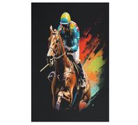 Horse Racing Wooden Jigsaws Puzzles for Adults 1000 Jigsaw Puzzle, Decompressing Intellectual Educational Toy for Kids 78×53cm