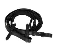 Imperial Riding Anti-Slip Grip Leather Reins with Non-Slip Grip Black