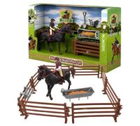 Horse & Rider Play Set With Stable Accessories