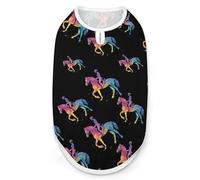 Horse Rider Race Marseille Dog And Cat Clothes Pet Summer Sleeveless T Shirt Basic Vest L