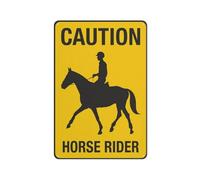 Horse Rider Sign Sign, 8 X 12 Grade Sheeting Rust Free Aluminum, Weather Resistant, Waterproof, Easy To Mount