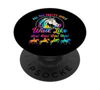 Horse riding all pretty girls walk like this women tie dye PopSockets Adhesive PopGrip