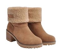 horse riding boots Winter Boots For Women Non Slip Ankle Boots Slip On Mid Boots Snow Boots Waterproof Walking Boots Chunky Heel Trekking Boots ankle boots women sale muck boots women