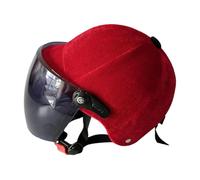 Horse Riding Helmet, Equestrian Helmet Adjustable for Adults, Lightweight Outdoor Sports Gear Equestrian Hat- Red With Brown Mirror