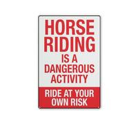 Horse Riding Is A Dangerous Activity Sign Safe Sign, Signs Outdoor, 12 X 8 In, Sign For Home, Business, Driveway Alert