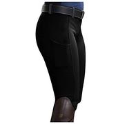 Horse Riding Leggings Ladies Silicon Full Seat Jodhpurs Equestrian Gym Yoga Tights Breeches Equine Women's Horse Riding Silicone Pullons Leggings Womens Winter Leggings Tights Sticky Bum Pants Black