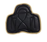 Horse Riding Saddle Pad, Horse Saddle Pad PU Leather Sponge Multicolor 55cmx45cm With Fixing Strap(Black)