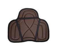 Horse Riding Saddle Pad, Horse Saddle Pad PU Leather Sponge Multicolor 55cmx45cm With Fixing Strap(Brown)