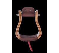 Horse Riding Safety Stirrups - Anti-Slip Lightweight Metal Stirrups for English Saddle - Durable Silver with Black Accents - Comfortable Adult Foot Support 2 FREE ACCENTS (Wood, 5.5")