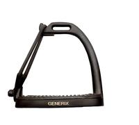 Horse Riding Safety Stirrups - Anti-Slip Lightweight Metal Stirrups for English Saddle - Durable Silver with Black Accents - Comfortable Adult Foot Support 2 FREE ACCENTS (Black, 4.5")