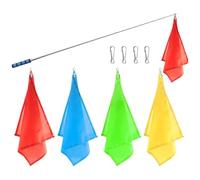 Horse Riding Training Flags Set 4pcs Equestrian Signal Flags Pole Marker Ki