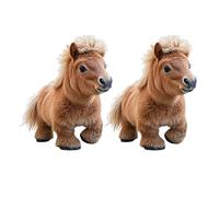 Horse Robot, 2 Pack Electronic Moving Doll, Interactive Walking Toys, Realistic Plush Robot Horse Toy For Boys Girls Birthday Children's Day Easter Thanksgiving