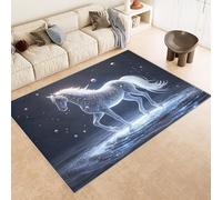 horse Rugs Living Room Fantasy Vintage Floor Large Rug Thin Carpets for Living Room Dining Room Office Kid's Playing Room (100x140cm)