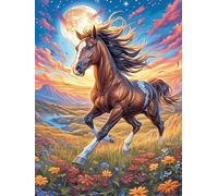Horse Running at Sunset 1000 Piece Jigsaw Puzzle for Adults Teens Wildlife Pet Jigsaw After Work Leisure Brainteasing Puzzle for Colleagues Stress Buster 1000 PCS