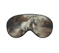 Horse Running in Field Eye Mask for Women & Men, Breathable & Adjustable Eye Cover, Ultra Soft Sleep Mask, Lightweight Travel Blindfold for Airplane, Nap, Night Sleeping