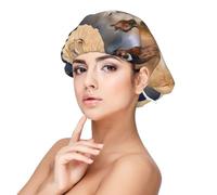 Horse Running In The Desert,Adjustable Silk Hair Wrap Adult's Satin Sleeping Cap Hair Women's Elastic Sleep Bonnet
