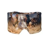 Horse Running in The Desert, Full Eye Covers Light Blocking Eye Mask Sleep Eye and Ear Muffs