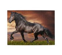 Horse Running On The Grassland,500 Pieces Puzzles for Adults-Wooden Jigsaw Puzzle for Adults Elderly