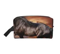 Horse Running On The GrasslandMakeup Trave Bag for Women,Cosmetic Large Capacity Organizer