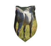 Horse Running On The Meadow,Bib Scarf Triangle Hood Adjustable Pet Scarf Washable Hood Suitable for Small, Medium and Large Dogs and Cats