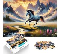 Horse Running Through Mountains1000 Piece Jigsaw Puzzle for Adults Game Toys is ideal as a gift for the whole family 38x26cm