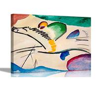 Horse Ryder by Wassily Kandinsky Canvas Wall Art Prints Abstract Pictures Framed Home Office Decoration 51 x 38cm (20 x 15 inches)