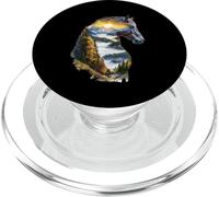 Horse´s Head Mountain Landscape Art- Horse Lover PopSockets PopGrip for MagSafe