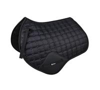 Horse Saddle Mat Riding Seat Breathable Shockproof Non-Slip Canvas Suitable for Training Show Jumping Daily Riding, Black