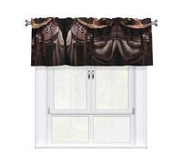 Horse Saddle with a Cowboy Hat Wild Curtain Valance for Windows,Kitchen Window Curtains Blackout Drapes Window Treatments Decorative Rod Pocket Short Curtain for Living Room Bedroom,54" W x 18" L
