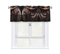Horse Saddle with a Cowboy Hat Wild Curtain Valance for Windows,Kitchen Window Curtains Blackout Drapes Window Treatments Decorative Rod Pocket Short Curtain for Living Room Bedroom,54" W x 18" L