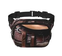 Horse Saddle with a Cowboy Hat Wild Fanny Pack Adjustable Crossbody Bag Large Waist Bag Travel Belt Bag Unisex Bum Bag, Black, One Size