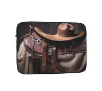 Horse Saddle with a Cowboy Hat Wild Laptop Bag 17 inch Business Briefcase Gifts for Men Women Water Resistant Laptop Sleeve Carry On Laptop Case Shockproof Protective Computer Bag Notebook Case