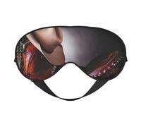 Horse Saddle with A Cowboy Hat Wild Print Sleep Mask Silk Eye Cover Soft Satin Blindfold Elastic Strap Night Eyeshade Travel Nap for Women Men