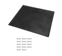 Horse Scratch Post Pad - Goat Grooming Comb Board, Animal Hair Brush Panel | Farm Stable Grooming Station For Livestock Itch Releif, Fence Mount Groomer For Daily Coat Care Of Horses Sheep Goats