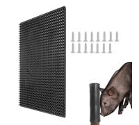 Horse Scratching Post Pad, Livestock Scratching Posts, Sheep Grooming Brush, Itch Relief Soft Touch Mat, Farm Animal Care Accessory, Compact and Comfortable, Color Black