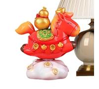 Horse Sculpture | 360° Rotating Resin Decoration For Home - Cute Pony Prosperity Decorations Desk, For Desk Living Room Bedroom Kitchen Bathroom New Home Premiere