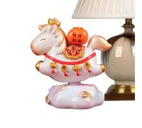 Horse Sculpture - Resin Chinese Figures,Pony Statues for Table with Coin | for Desk Office Window Bedroom Kitchen Bathroom Shelf Holiday New Year Birthday