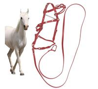 Horse Set - Leather Halter Ropes Soft Comfortable Design Heavy Duty Metal Parts Adjustable Secure Fit | PerfectStable Training, Competition, Riding, Daily Exercise, Safety Around