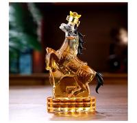 Horse-Shaped Animal Decanter, Creative Whiskey Decanter, 125 Ml, Suitable for Scottish Vodka Whiskey Scottish Rum (obsidian black)