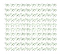 Horse Shaped Paper Clips 100PCS, Small Assorted Sizes, Transparent Box - Cute Metal Clips, Durable Iron Material, Ideal for Office and Craft Making (Green)