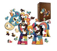 Horse Shaped Puzzle Toy - 19cm Wooden Learning Game Board, Educational Jigsaw Activity, Travel Puzzle Set with Wooden Creative Thinking Challenge | Family Entertainment for Airplane Waiting Room Use