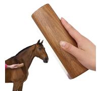 Horse Shedding Brush - Wooden Handle Grooming Comb | Premium Stainless Steel Teeth Brush For Horses, Dogs, Cats & Livestock, Comfortable Grip Pet Groomer For Hair Removal, Massage & Coat Maintenance