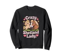 Horse Shetland Pony Crazy Shetland Lady Equestrian Sweatshirt